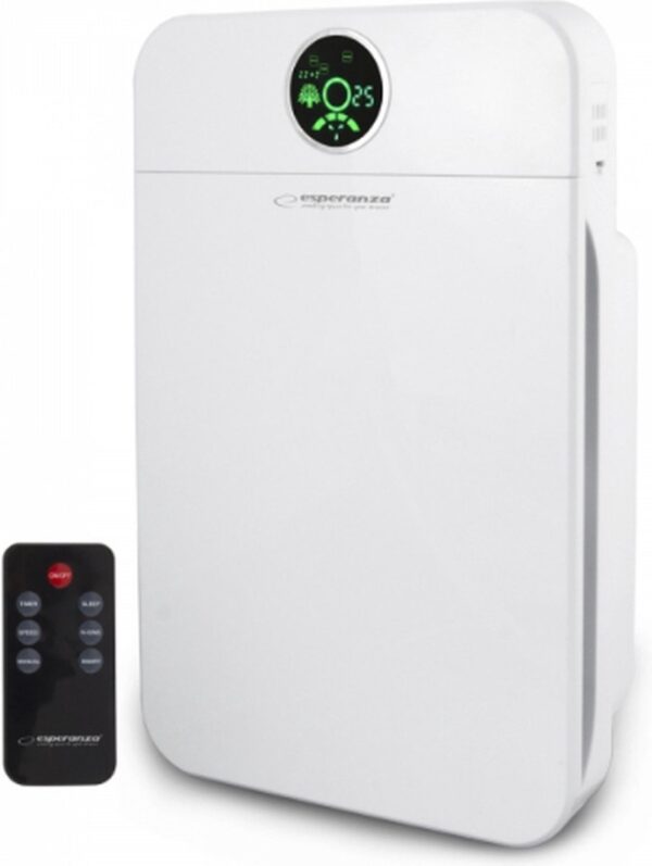 Esperanza EHP002 Luchtreiniger Met Ionisator - met HEPA-filter - Air Purifier - 35-50 m² - Wit (5901299954607)