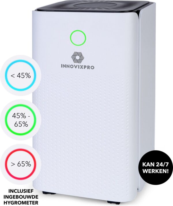 Innovixpro® 2-in-1 Luchtontvochtiger en Luchtreiniger - Ontvochtigt 16L Per Dag in Huis - LuchtOntvochtiger met Timerfunctie - Vochtvreter - Dehumidifier - Luchtontvochtigers - Geschikt voor Woonkamer / Slaapkamer/ Badkamer / Kantoor /Caravan/Kelder (8720892357267)