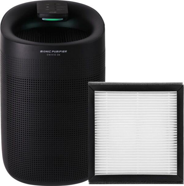 JAP Appliances Enivio D6 - Luchtontvochtiger en luchtreiniger met HEPA-filter - Ontvochtigt 750ml per dag - Hygrostaat - Ontvochtiger huis - Woonkamer, slaapkamer, badkamer en kelder (8720246584257)
