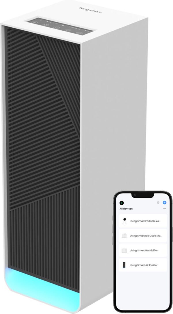 Luchtreiniger / Air Purifier met APP en HEPA filter + koolstoffilter - Werkt tegen huisstofmijt, hooikoorts, allergie, stof (8720938174124)