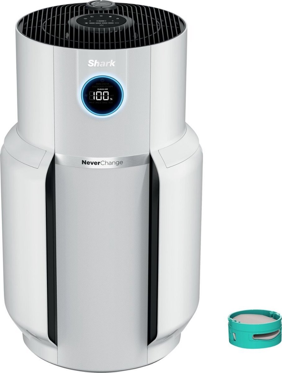 Shark NeverChange5 Luchtreiniger Max - Ruimtes tot 130 m² - 5-jarig HEPA NanoSeal Filter - met Geurfilter - HP300EU (0622356281072)