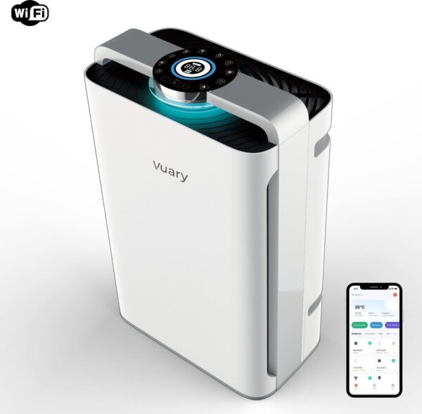 Vuary K08A Slimme 2-in-1 Luchtreiniger en Luchtbevochtiger - Luchtreinigers - Air Purifier - Luchtreinigers met HEPA filter - Smart WiFi Bediening via App - Lage Geluidsproductie - Ionisator (6151228764749)