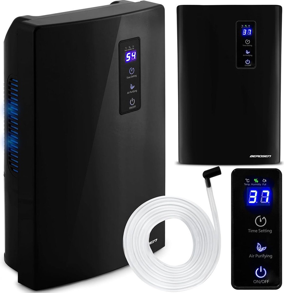 White-label Luchtontvochtiger en Luchtreiniger - Dehumidifier - Luchtontvochtiger Badkamer en Slaapkamer - Zwart (6150714481443)