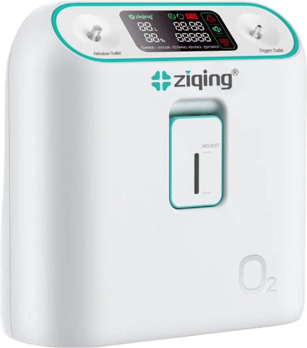 ZY-02 - Zuurstofconcentrator - Oxygen Concentrator - Zuurstof Generator - Pollen - Zuurstof - Draagbaar - Zuurstofpomp - Luchtreiniger - 93%+/-3% - 2L-9L/min - Wit (8721297911603)