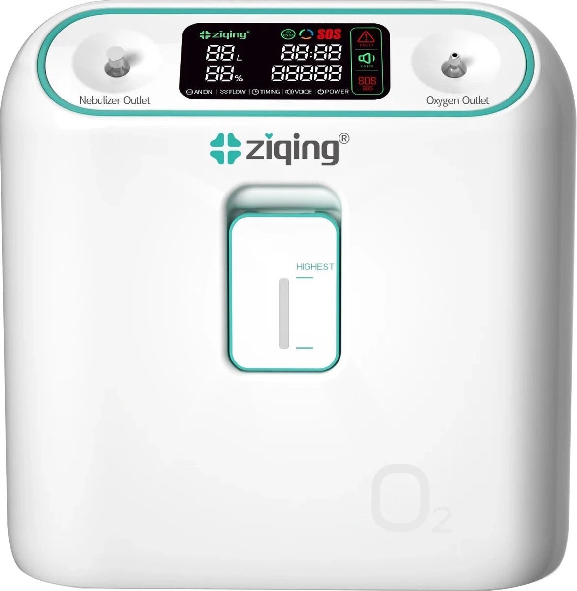 Zuurstofconcentrator - Oxygen Concentrator - Zuurstof Generator - Zuurstofpomp - Luchtreiniger - Pollen - Zuurstof - Draagbaar - 96% Concentratie - 1L-8L - Wit (8721297911573)