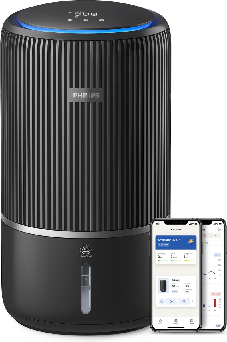 Philips PureProtect Water 3400-serie Slimme 2-in-1 Luchtreiniger en Bevochtiger AC3421/13 (8720389039270)