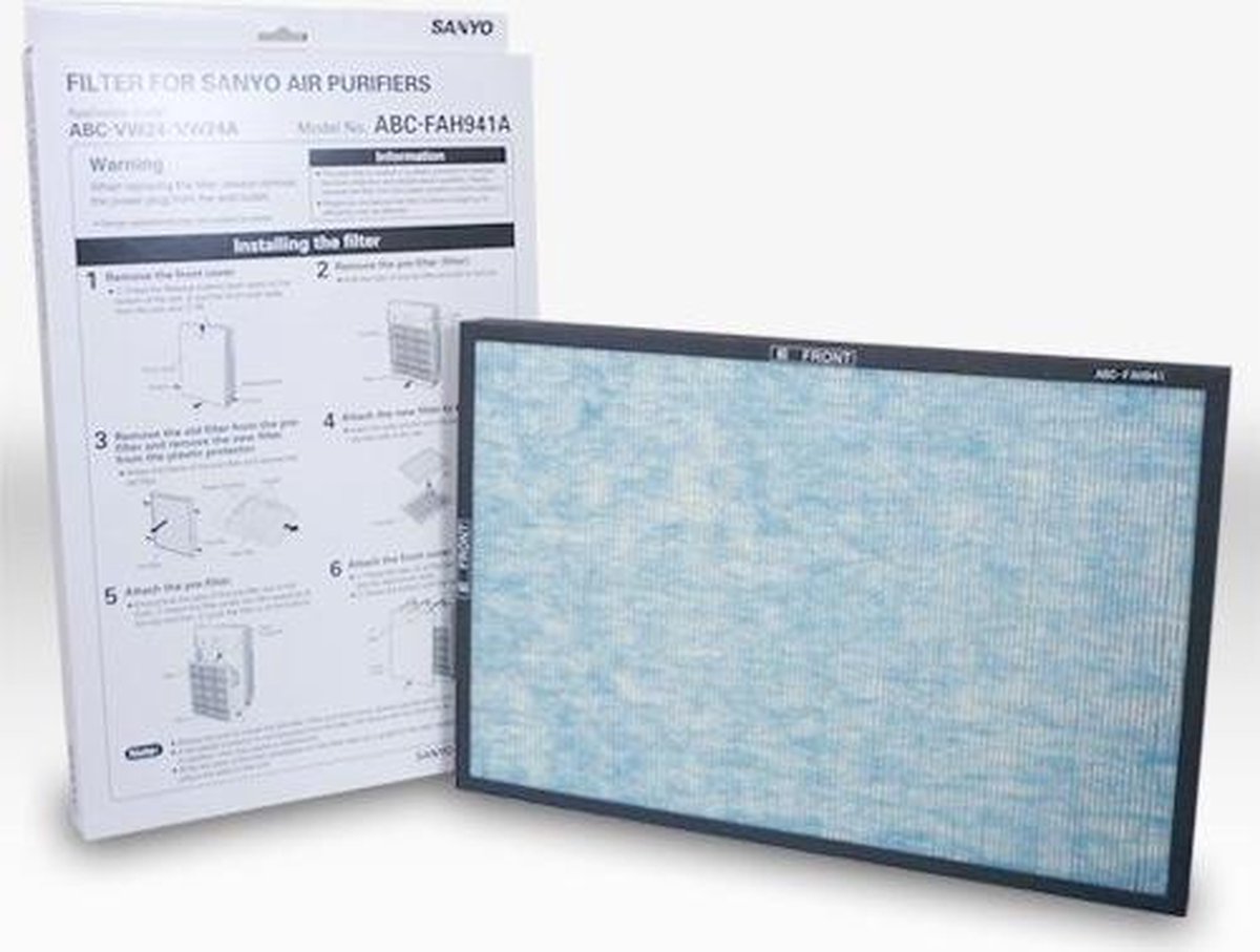 Sanyo ABC-FAH 941A Filter-Combi voor Sanyo Luchtreiniger (4973934447783)