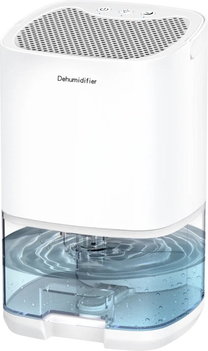 Vochtvreter Elektrisch - Deshumidificateur - Luchtontvochtiger - Dehumidifier - Ontvochtiger - Luchtreiniger Kelder - Voor in Huis - Slaapkamer & Badkamer - Wit (8721184115596)