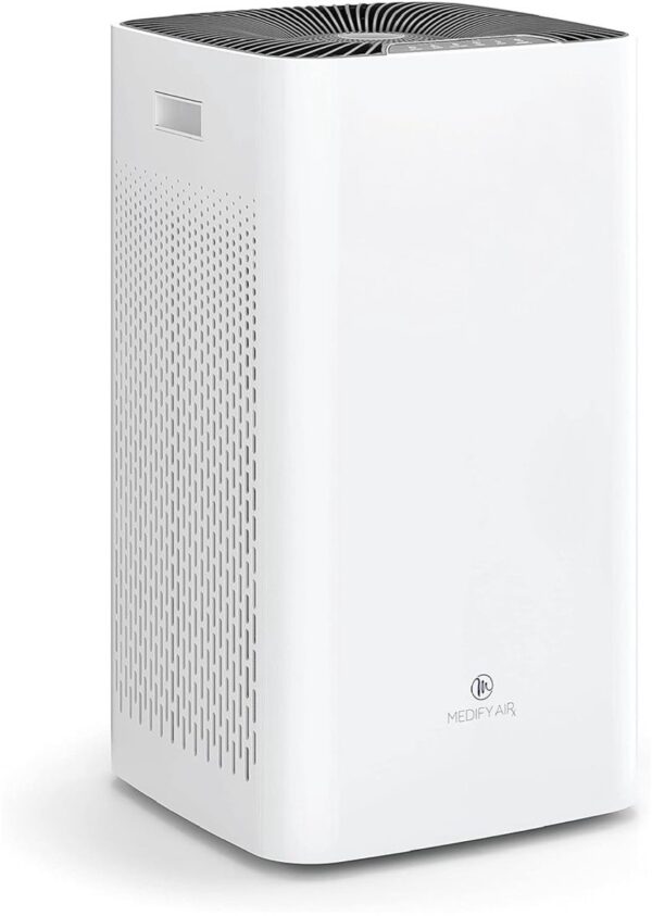 Medify Air MA-112 Luchtreiniger met Ionisator - Air Purifier met vervangbare HEPA H13 Filter - Ruimtes tot 123 m² - Luchtfilter tegen Hooikoorts, Huisstofmijt en Allergieën - Wit (0850026374278)