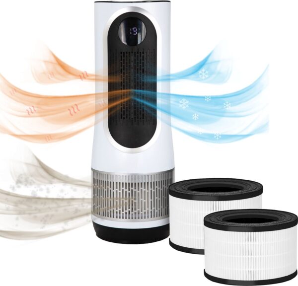 Silvergear Luchtreinigers - Combideal met 2x HEPA filter - Air Purifier 3-in-1 - Hot & Cold - 80 m3 (8711568131724)