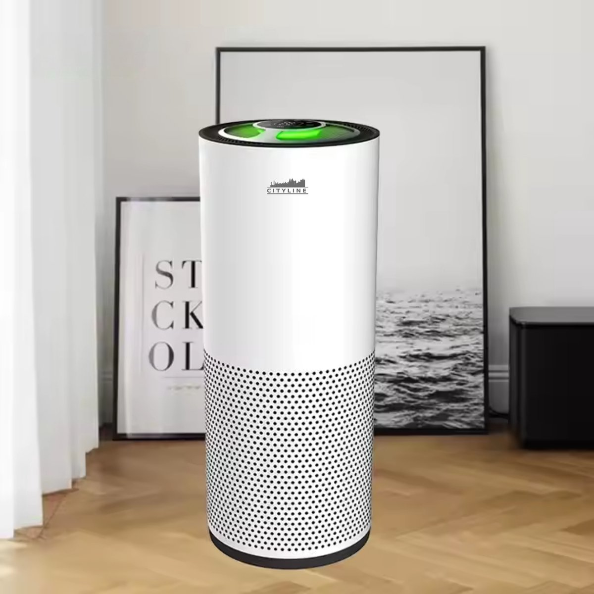 Cityline Luchtreiniger Ultra - ruimtes tot 55 m² - 460 m³ CADR - Geavanceerd 4 laags HEPA filter - Auto modus & Luchtkwaliteit sensor - LED display - Wifi functionaliteit - Slaapstand - Timer (8719874756150)