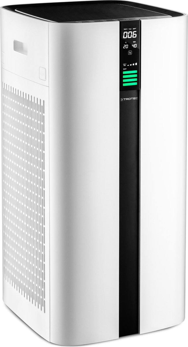 TROTEC Luchtreiniger met hoge capaciteit - AirgoClean® 350 E -filtersysteem met voorfilter, HEPA-carbonfilter (99,97 %) en ionisatie - CADR 300m³ - 4 standen (4052138106709)
