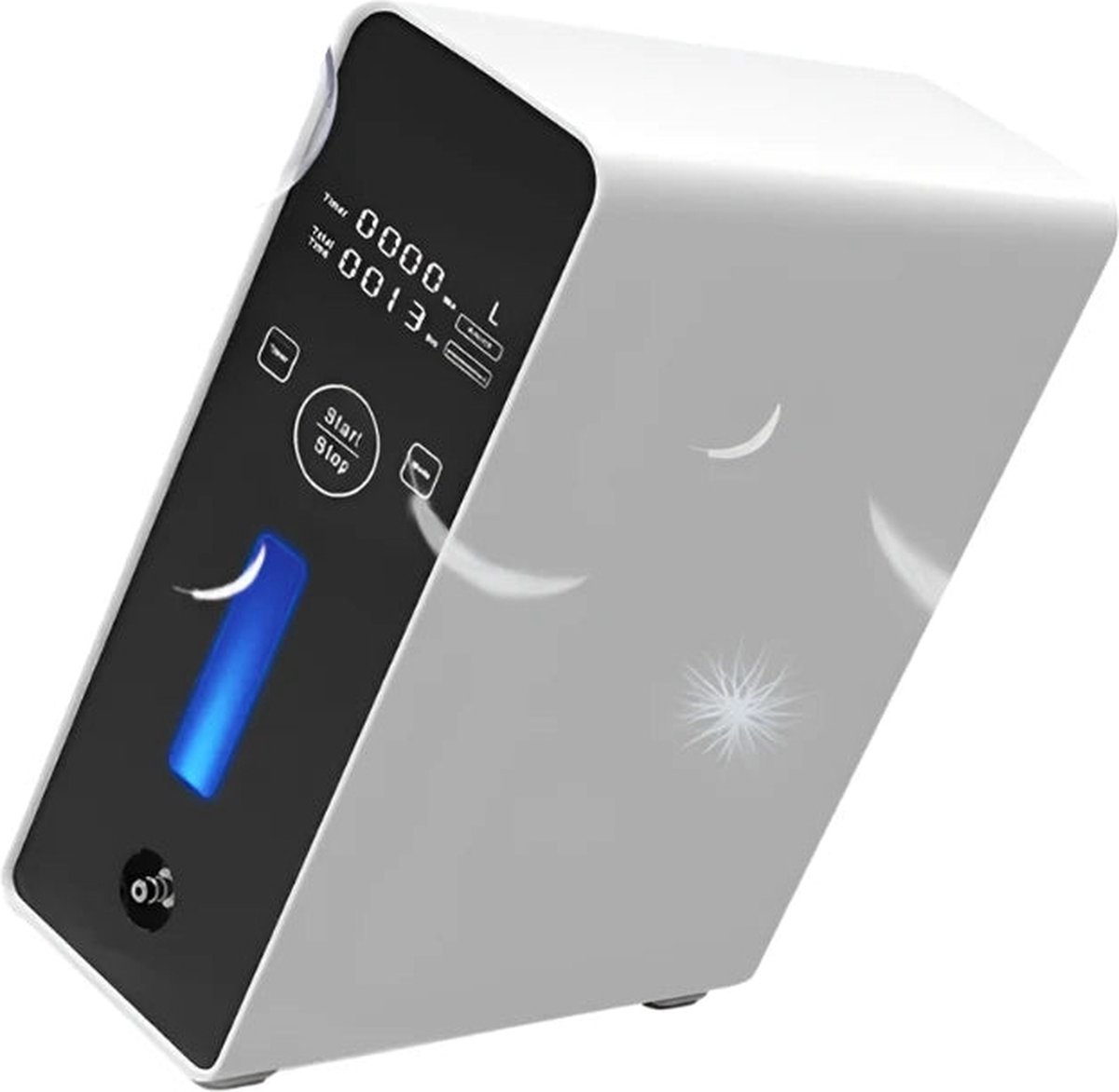 Zuurstofconcentrator - Zuurstof Generator - Oxygen Concentrator - Zuurstofpomp - Luchtreiniger - Pollen - Zuurstof - Draagbaar - 300000/cm³ - 2L per min - Wit (8721297911511)