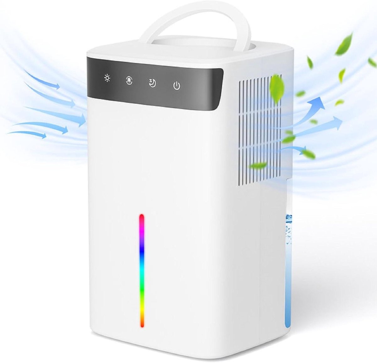 Elektrische Luchtontvochtiger 26 liter - Stil - Ontdooifunctie - Slaapmodus - 7 Kleurlichten - Luchtreiniging - Tegen Vocht en Schimmel - Ideaal voor Slaapkamer (6154523330398)