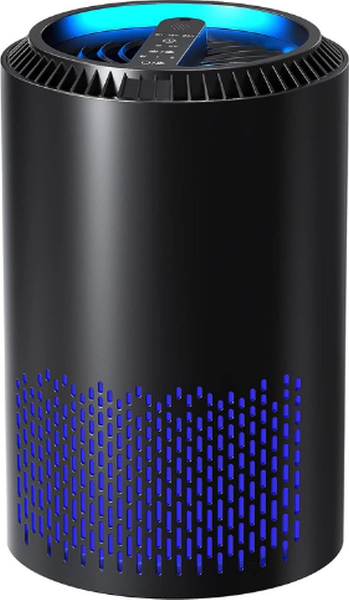 Luchtreiniger - Air Purifier Met HEPA Filter - luchtreiniger met aromatherapie - 22W - 3 Standen - Zwart - Verwijdert 99,97% (8721022730868)