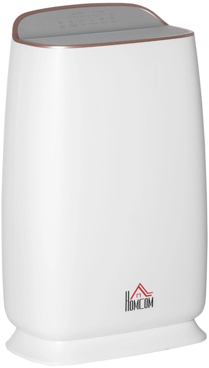 Luchtreiniger - Air cleaner - Airpurifier - ABS en PP - 45W - Air purifier met HEPA Filter - 3 lagen CADR 220 m³/u tot 28 m² - Wit (8721359090796)