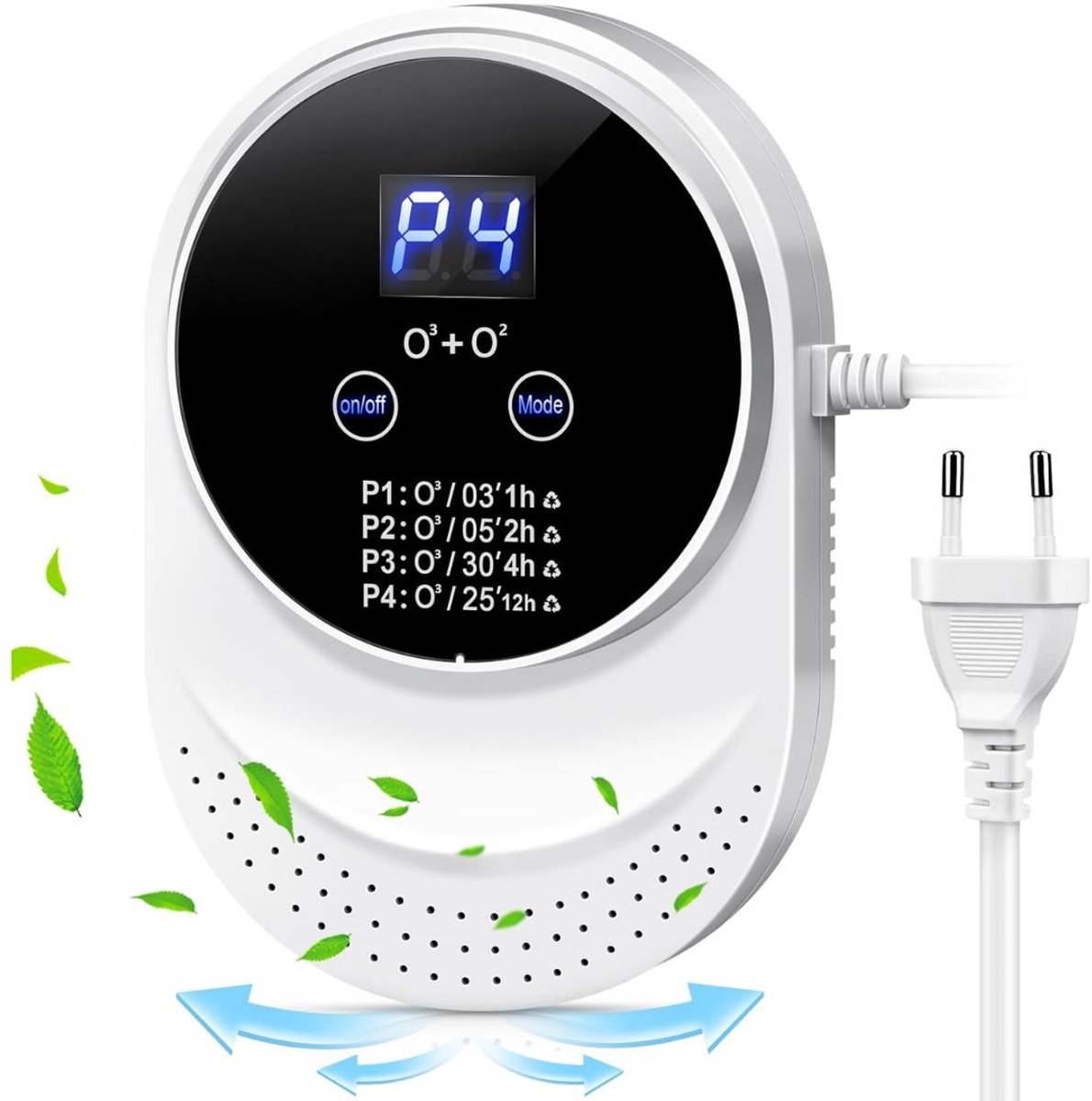 Ozon Generator - Ozon Apparaat - Ozongenerator - Luchtreiniger - Lucht Verschoner - Lucht Sterilisatie - Wit en Zwart (6152125089096)