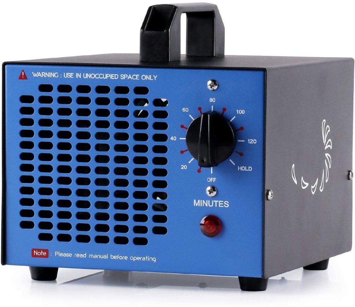 Ozon Generator - Ozon Apparaat - Ozongenerator - Luchtreiniger - Lucht Verschoner - Lucht Sterilisatie - Zwart en Blauw (6152125090047)