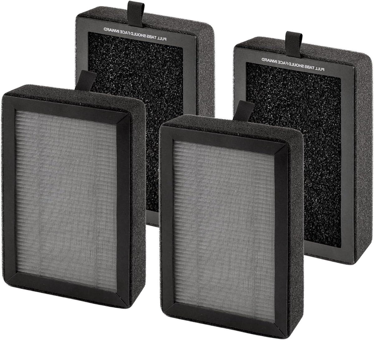 (4 stuks) Vervangingsfilter voor luchtreiniger LV-H128 - H13 True HEPA filter - Activated Carbon filter - Geschikt voor LEVOIT LV-H128/ ROVACS (RV60)/ PUURVSAS (HM669A) - Compatibel met #LV-H128-RF (8785335759381)