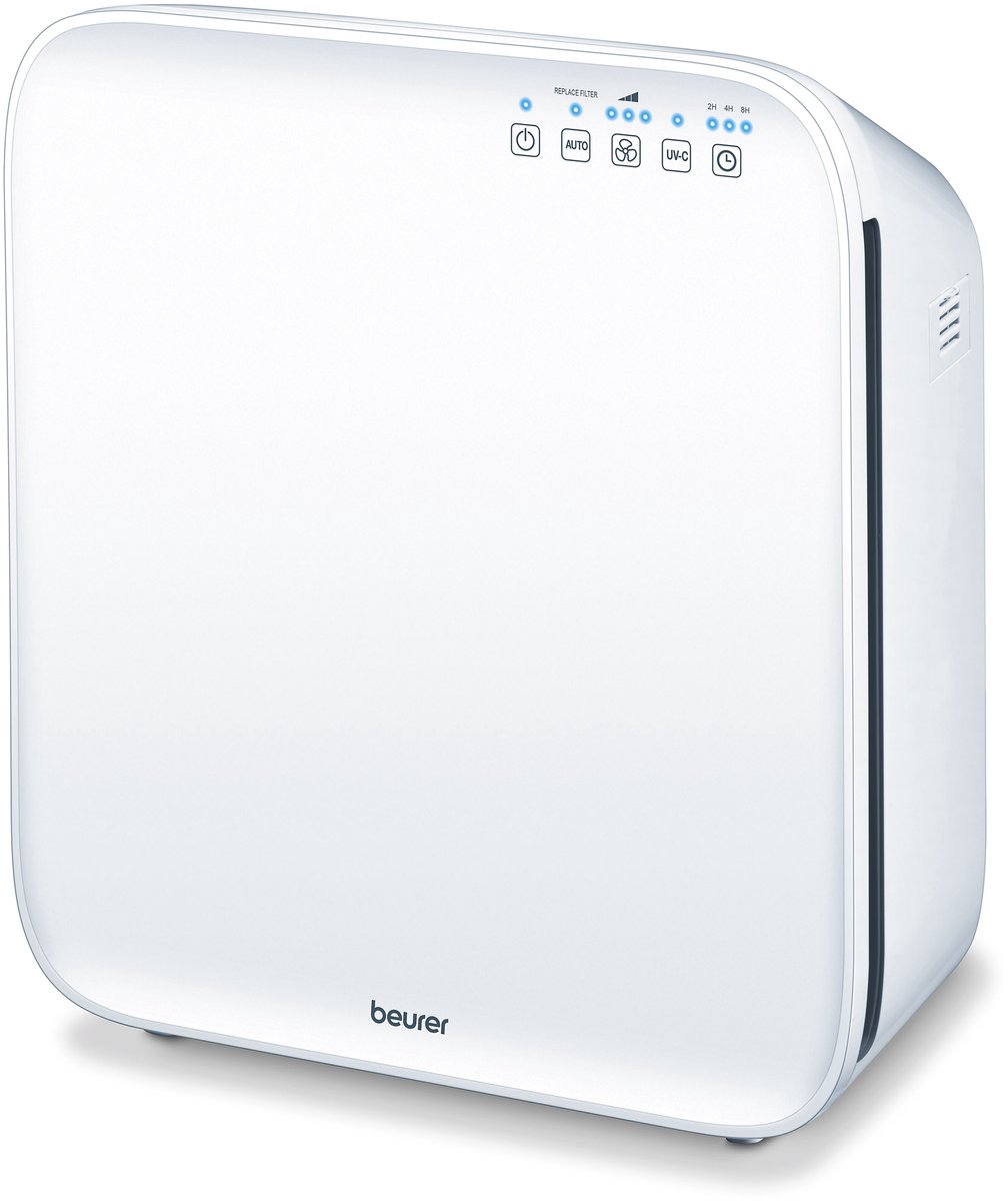 Beurer LR 310 Luchtreiniger - 3 x Filter: voorfilter + HEPA H13 filter + actief koolfilter en UV licht - Tot 54 m² - PM 2.5-sensor - Timer - 3 Ventilatorstanden - Automatische stand - 3 Jaar garantie (4211125660192)
