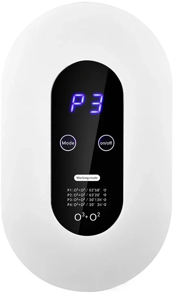 Luchtreiniger - Negatieve ionen luchtreiniger - Ozongenerator - Luchtreiniger met ionisator - Deodorizer - Luchtzuiveraar voor huisdieren - Ontgeurder voor wc en keuken - Formaldehyde verwijderaar - Ozon luchtverfrisser - Compacte luchtreiniger (6154121719724)