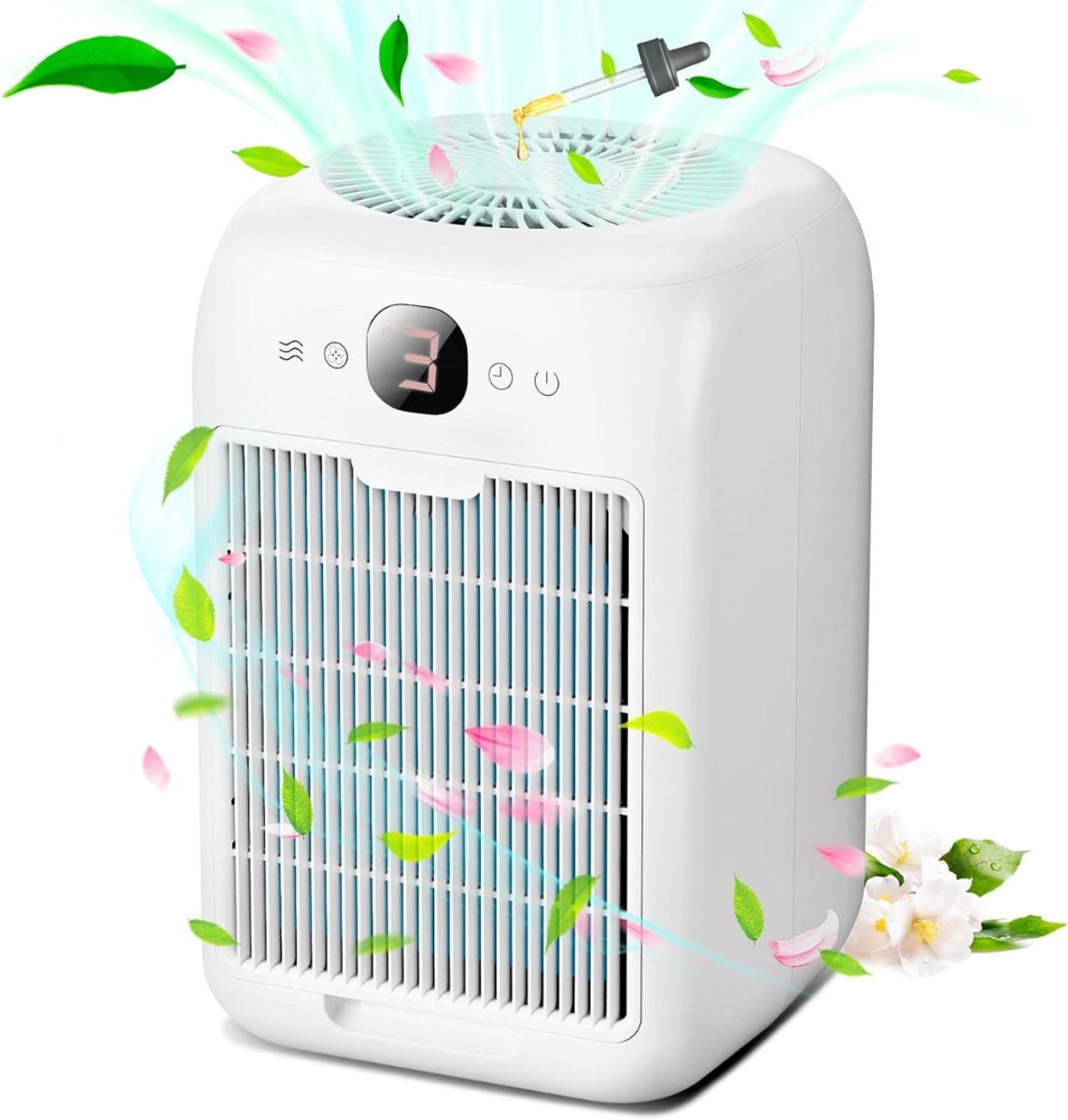 Solene Air Purifier - Luchtreiniger Met Hepa Filter - Ionisator - Werkt Tegen Huisstofmijt, Hooikoorts, Allergie, Stof - Slaapkamer, Thuis, Kantoor - Energiebesparend - (9508248943529)
