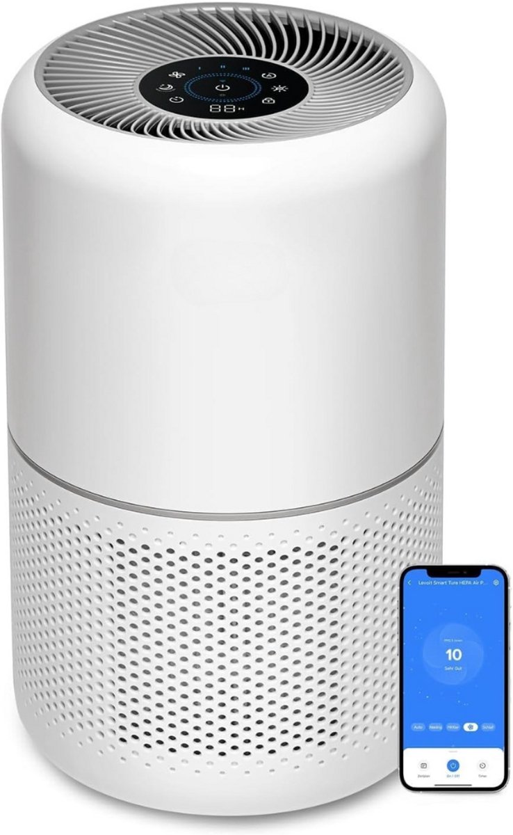 Solene Air Purifier - Luchtreiniger Met Hepa Filter - Ionisator - Werkt Tegen Huisstofmijt, Hooikoorts, Allergie, Stof - Slaapkamer, Thuis, Kantoor - Energiebesparend - (9505967633373)