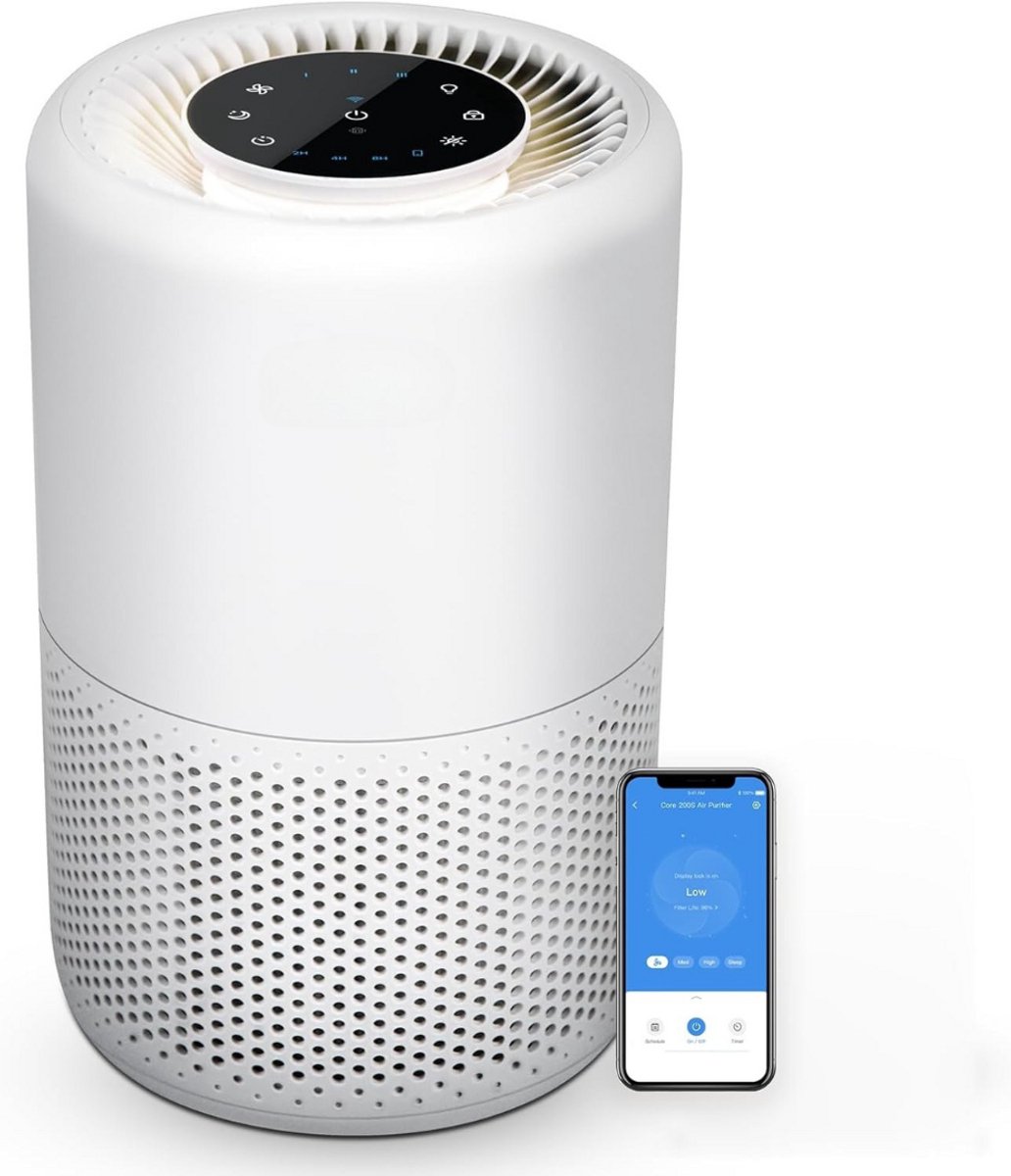 Solene Air Purifier - Luchtreiniger Met Hepa Filter - Ionisator - Werkt Tegen Huisstofmijt, Hooikoorts, Allergie, Stof - Slaapkamer, Thuis, Kantoor - Energiebesparend - (9506275937436)