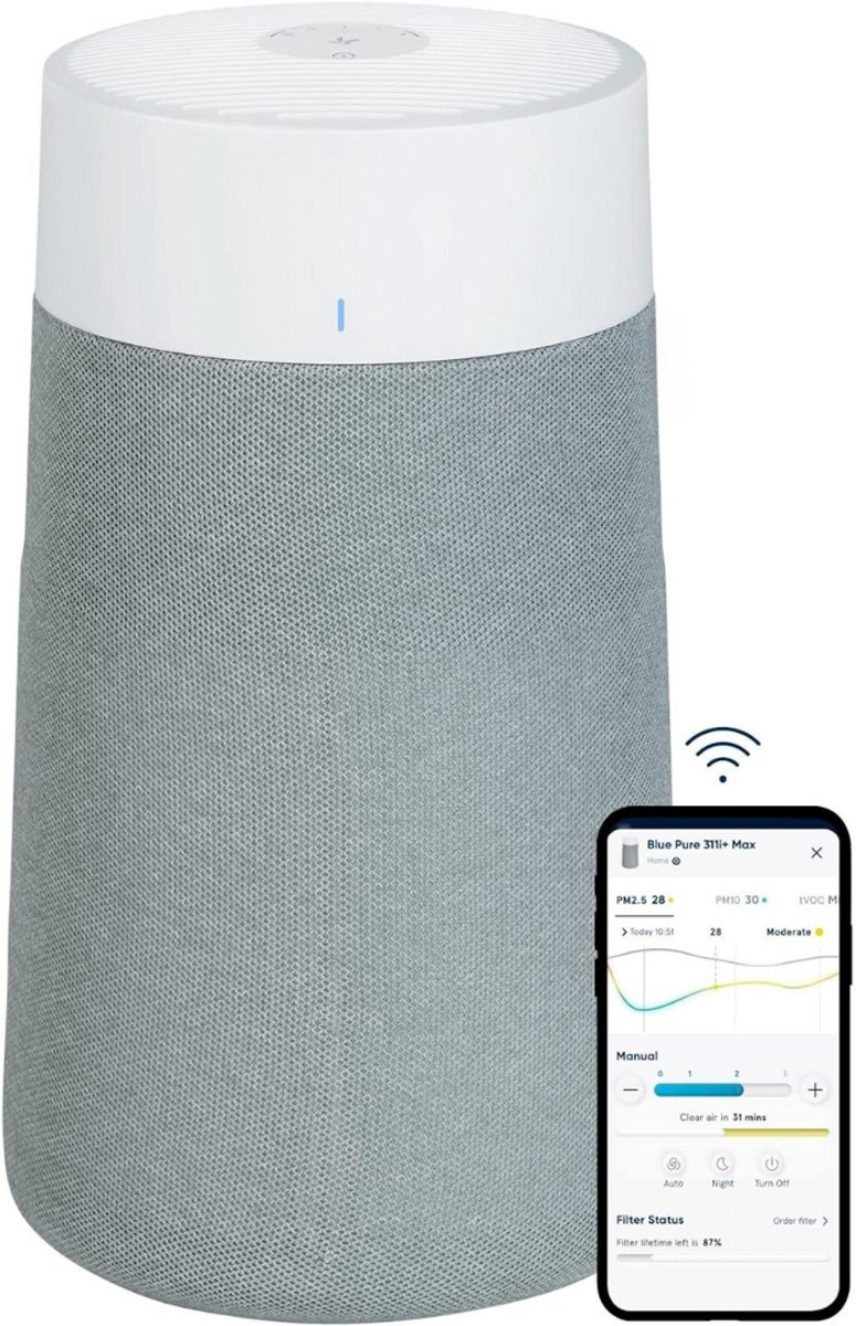 Solene Air Purifier - Luchtreiniger Met Hepa Filter - Ionisator - Werkt Tegen Huisstofmijt, Hooikoorts, Allergie, Stof - Slaapkamer, Thuis, Kantoor - Energiebesparend - (9503987137420)