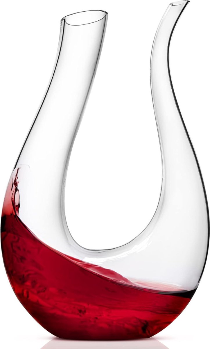 Wijnkaraf - Handgeblazen kristallen wijnkaraf - Elegant modern gietvat voor hostingfeesten - wijnbeluchter en luchtreiniger voor betere wijn - verjaardag/huiswarming/huwelijkscadeau (8720964230191)