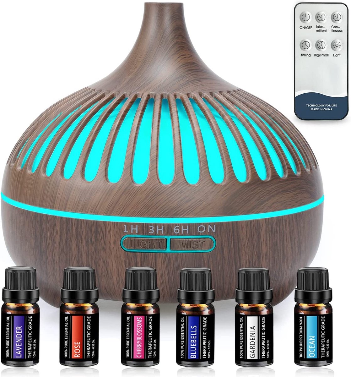 Aroma Diffuser - luchtreiniger voor grote ruimtes |Luxe wellness cadeau | Relax accessoires - Geurverspreider (8720837156313)