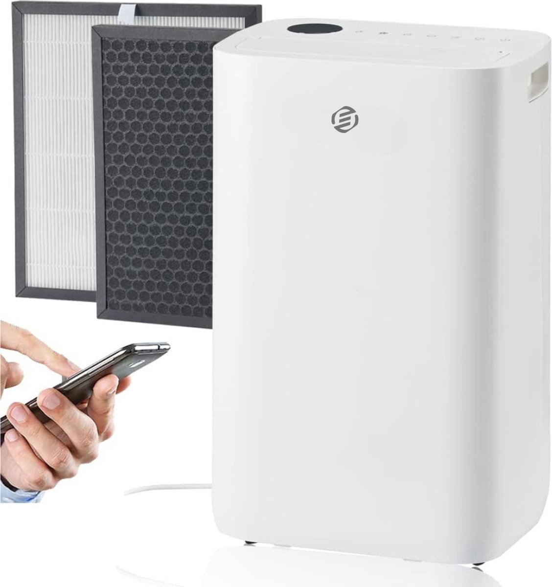 Equivera Vochtvreter Electrisch - Ontvochtiger - Ontvochtiger Huis - Ontvochtiger Kelderruimte - Luchtontvochtiger - luchtontvochtiger en luchtreiniger (8721025965281)