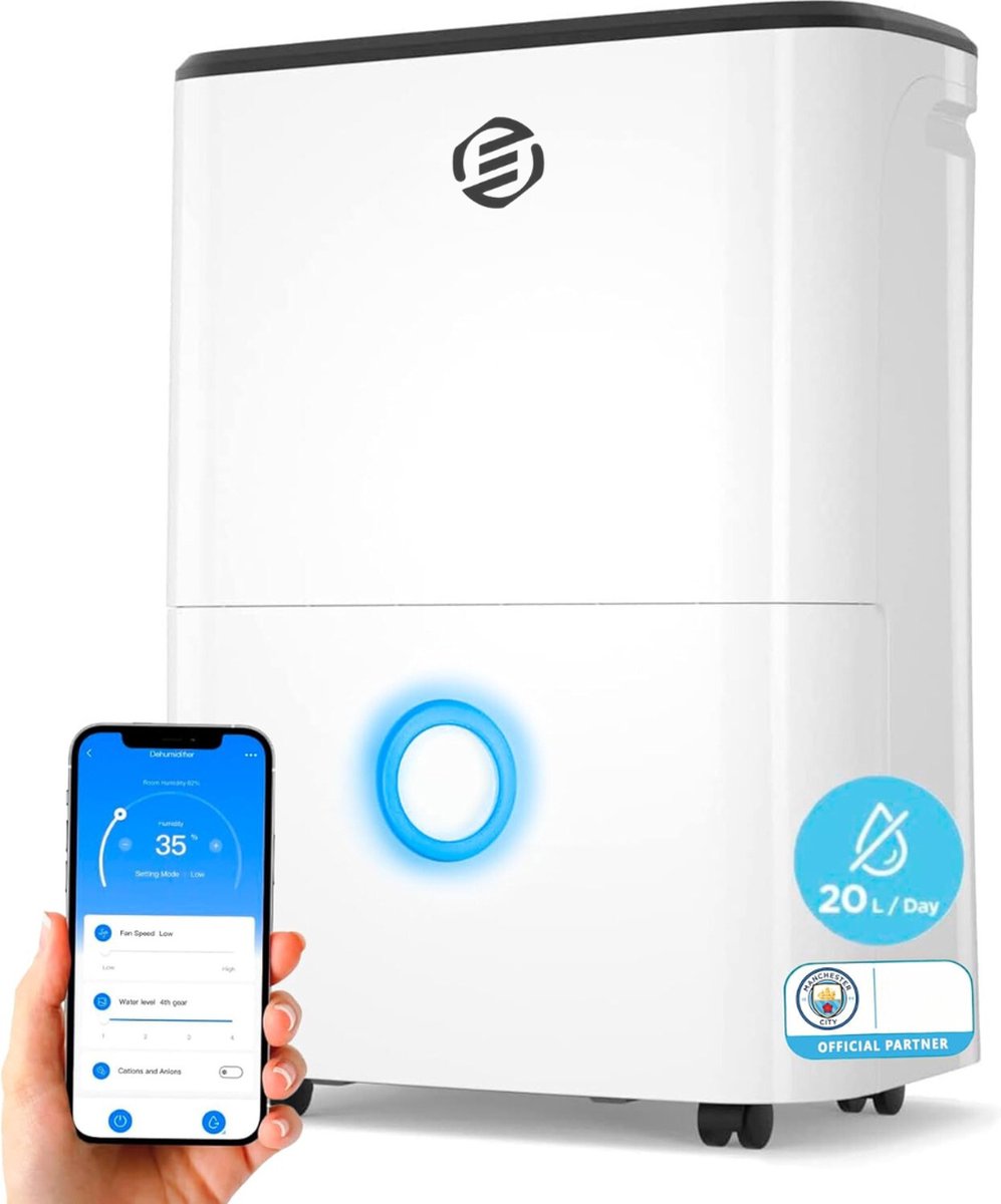 Equivera Vochtvreter Electrisch - Ontvochtiger - Ontvochtiger Huis - Ontvochtiger Kelderruimte - Luchtontvochtiger - luchtontvochtiger en luchtreiniger (8721257009425)