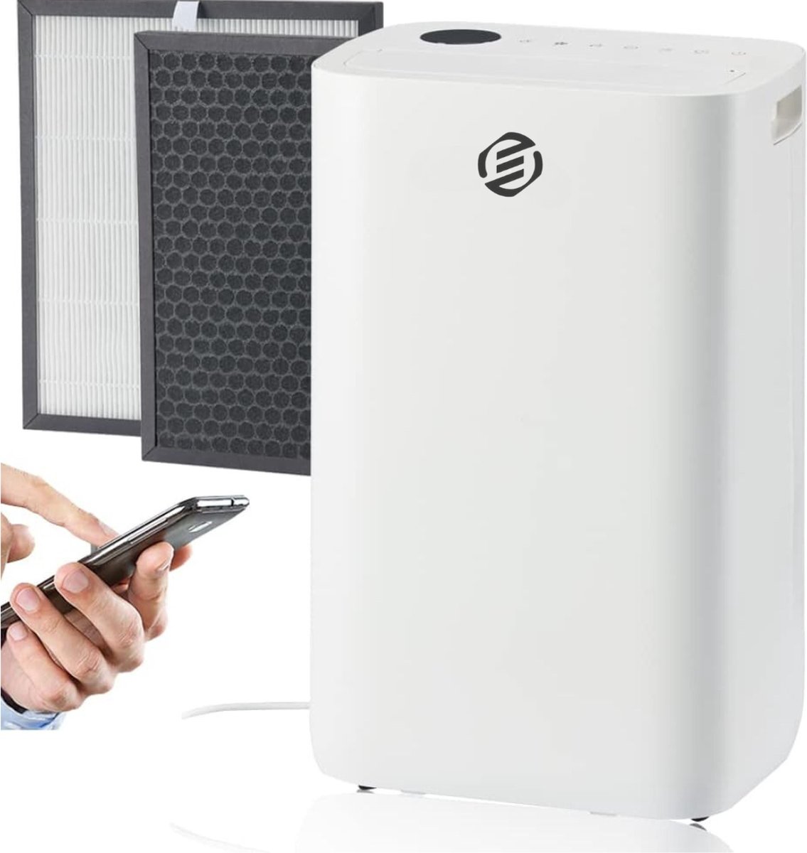 Equivera Vochtvreter Electrisch - Ontvochtiger - Ontvochtiger Huis - Ontvochtiger Kelderruimte - Luchtontvochtiger - luchtontvochtiger en luchtreiniger (8721257009401)