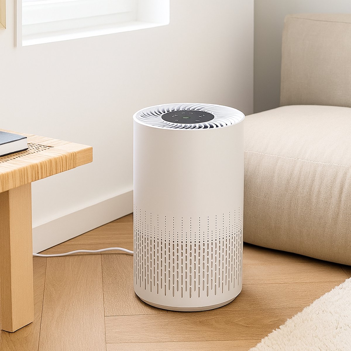 Fameilleur Luchtreiniger met HEPA H13 Filter - Voor Allergie, Hooikoorts, Pollen, Huisdieren & Stof - Stil & Compact - Luchtzuiveraar met Actieve Koolfilter - Slaapkamer & Woonkamer - Tot 25m² - 3 Snelheden & Timerfunctie- lucht reiniger- (8721302491892)