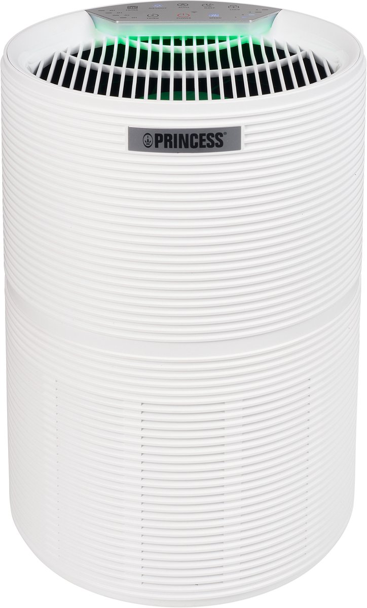 Princess Smart Luchtreiniger 356280 - Air Purifier - WiFi - Werkt tegen Hooikoorts, Allergie, Huisstofmijt, Stof - CADR 280 m³/uur - Vervangbare Hepa 13 filter - Luchtkwaliteit Indicator - App gestuurd - Inclusief Timer en Slaapstand (8713016111029)