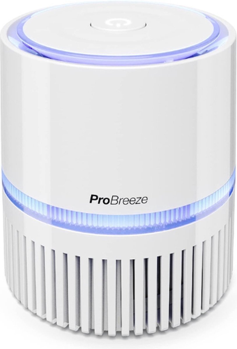 QPFO® Mini luchtreiniger bureau - 3-in-1 HEPA filter met ionisator - stille luchtzuiveraar - tegen allergie en stof - wit (6154544186141)