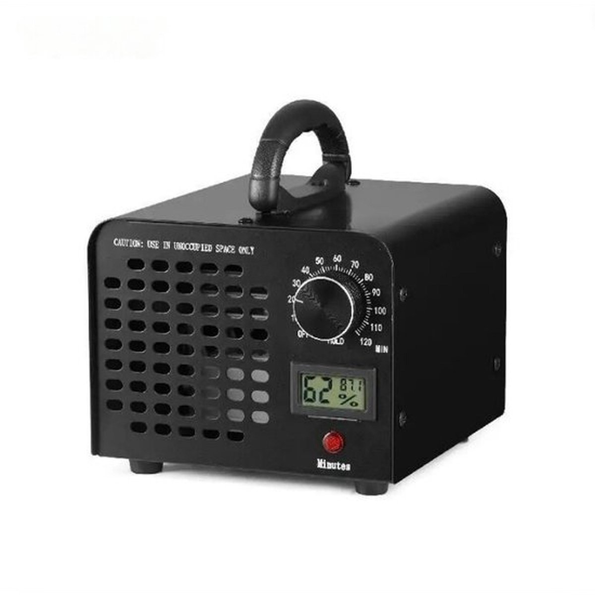 WNHB® Ozon generator luchtreiniger met hygrometer - draagbare ozonmachine 24000 mg - geschikt voor auto huis rook en huisdieren - zwart (6151845689685)