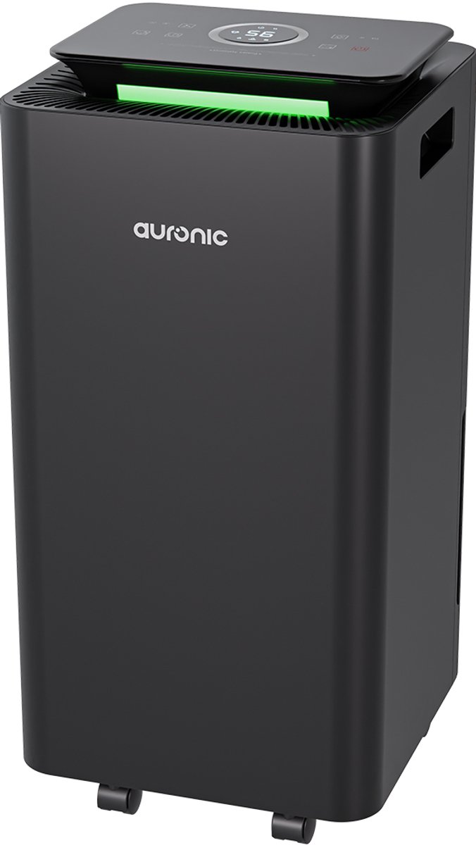 Auronic Luchtontvochtiger en Luchtreiniger - Pro Series - 12L per dag - Was-droog functie - Slaapkamer, Badkamer en Woonkamer - Vochtvreter voor in Huis - Zwart (8721055567011)