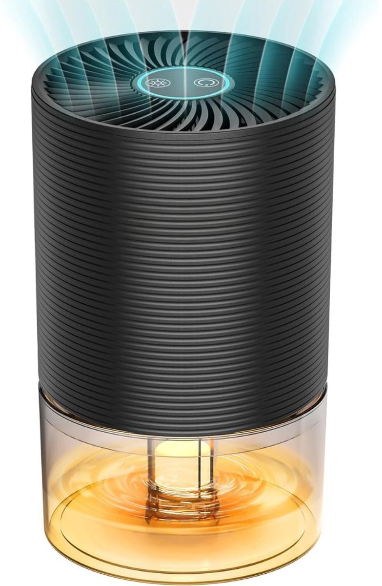 CRLYN® Ontvochtiger Huis - Luchtontvochtiger en Luchtreiniger - Slaapkamer - Kelder - Zwart (6152123527514)