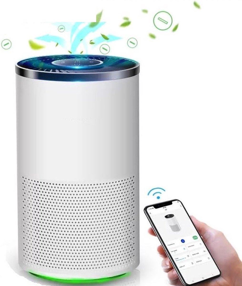 Luchtreiniger met HEPA filter - zuiver oppervlakte 30m² - met app bedienbaar (6097429874842)