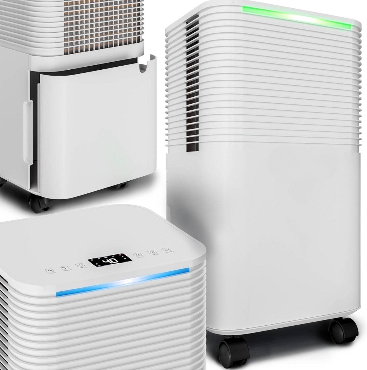 SCH® Luchtontvochtiger en luchtreiniger - Luchtontvochtiger slaapkamer - Luchtontvochtiger - Wit - ‎26cm x 22cm x 45cm (6154323433411)