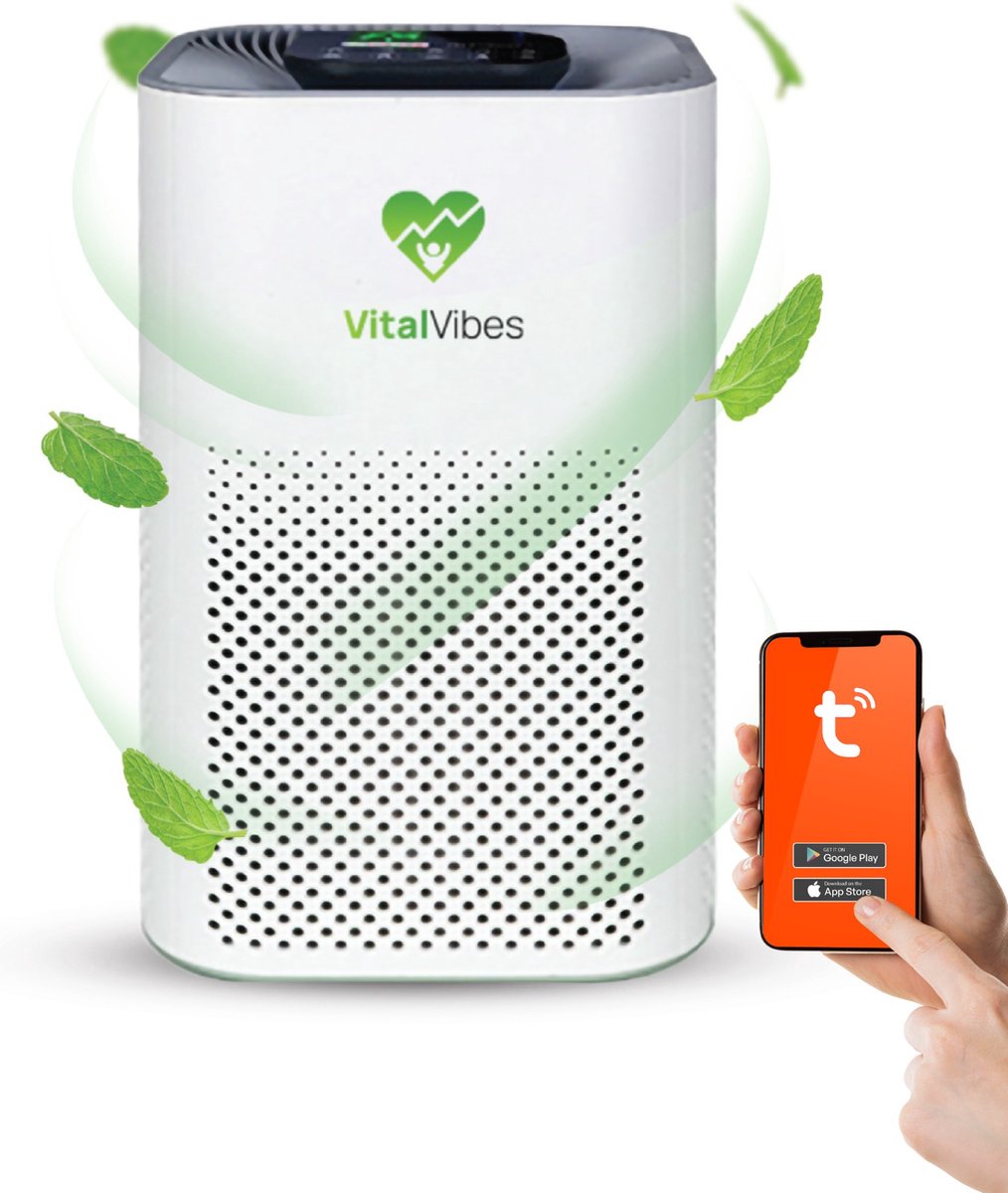 VitalVibes Luchtreiniger Pro - Air Purifier - Luchtreinigers Met HEPA Filter - Automatische stand (8719327356173)