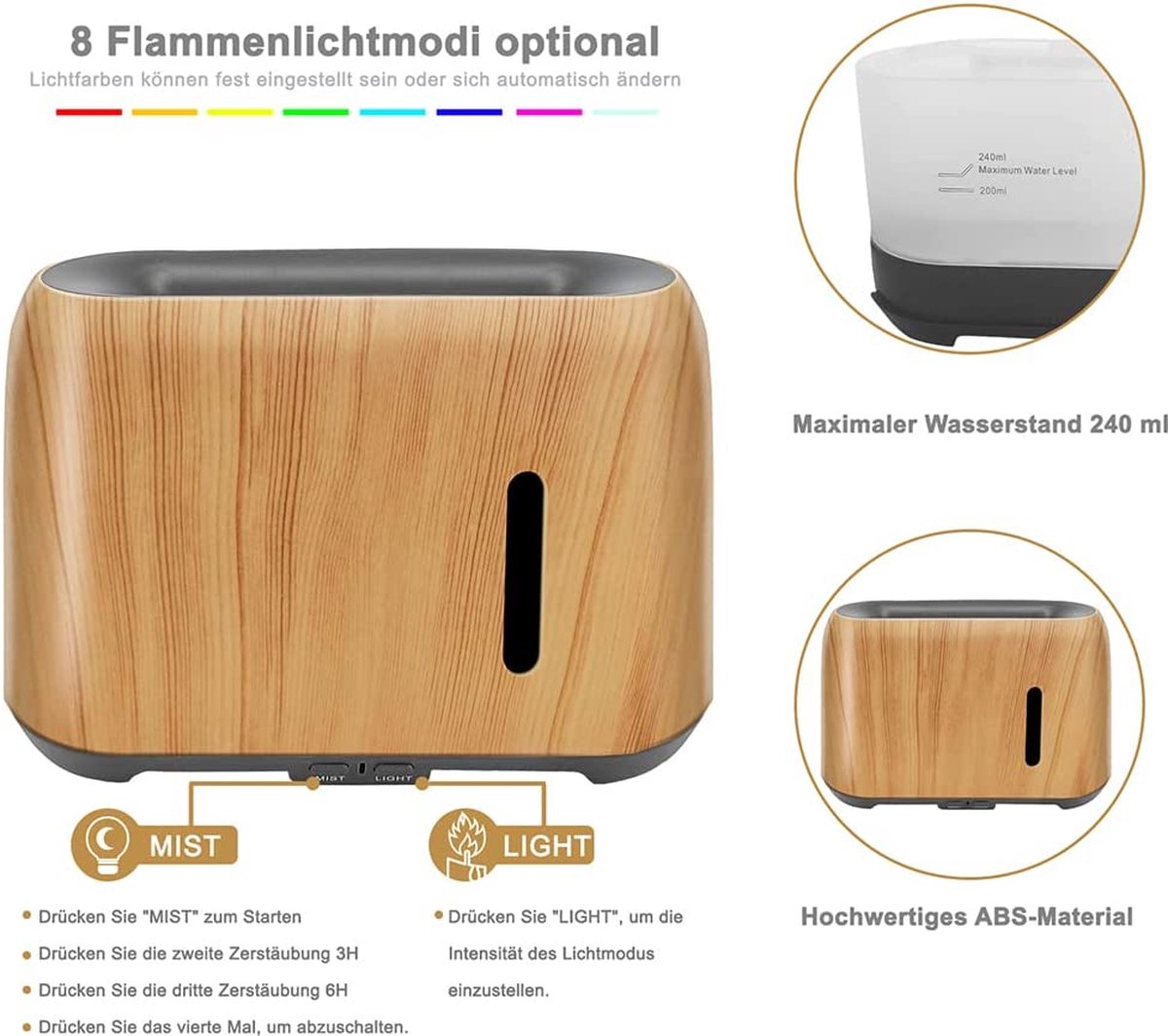 Aroma Diffuser - luchtreiniger voor grote ruimtes |Luxe wellness cadeau | Relax accessoires - Geurverspreider (8720837156627)
