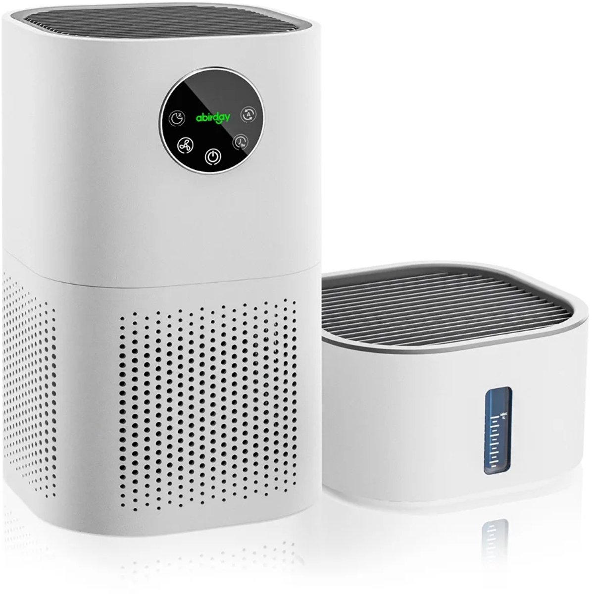 CYRO - HEPA Filter - Luchtreiniger - Luchtreiniger met Hepa filter - Luchtbevochtiger - Voor Huisallergieën - Huisdierenhaar - Rooklucht in verblijfsruimte - 2 in 1 HEPA filter - Wit (8721447330308)