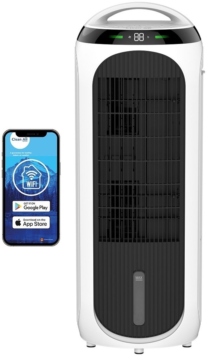 Clean Air Optima® CA-106 Smart - 4in1 Aircooler, Luchtkoeler, Luchtreiniger, Luchtbevochtiger en Ventilator met dynamische luchtstroom (8718546312878)