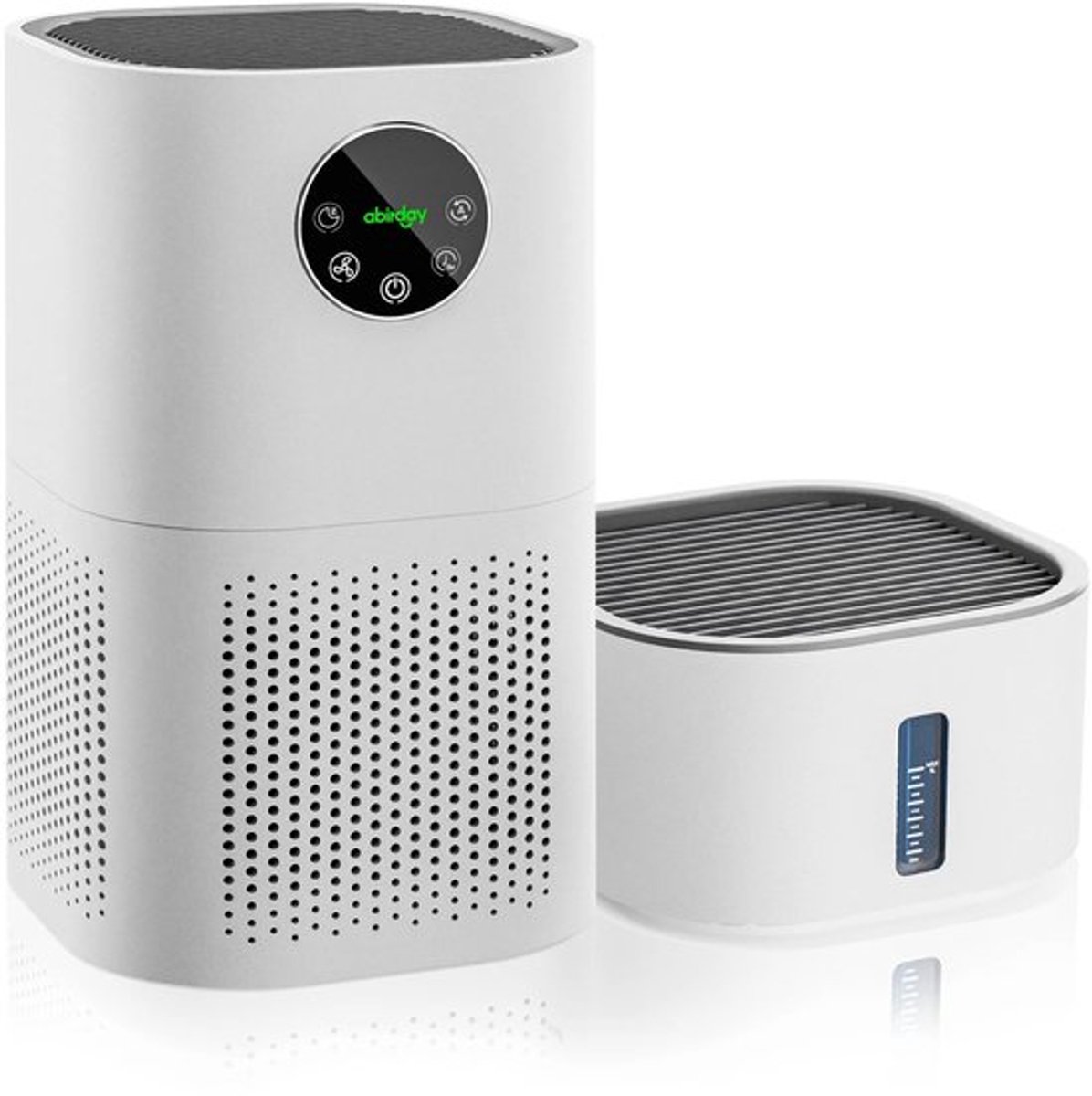 Luchtreiniger - Luchtbevochtiger- 2 in 1 Luchtreiniger - Met Hepa 13 Filter - Allergie - Hooikoorts - Wit (8721447040283)