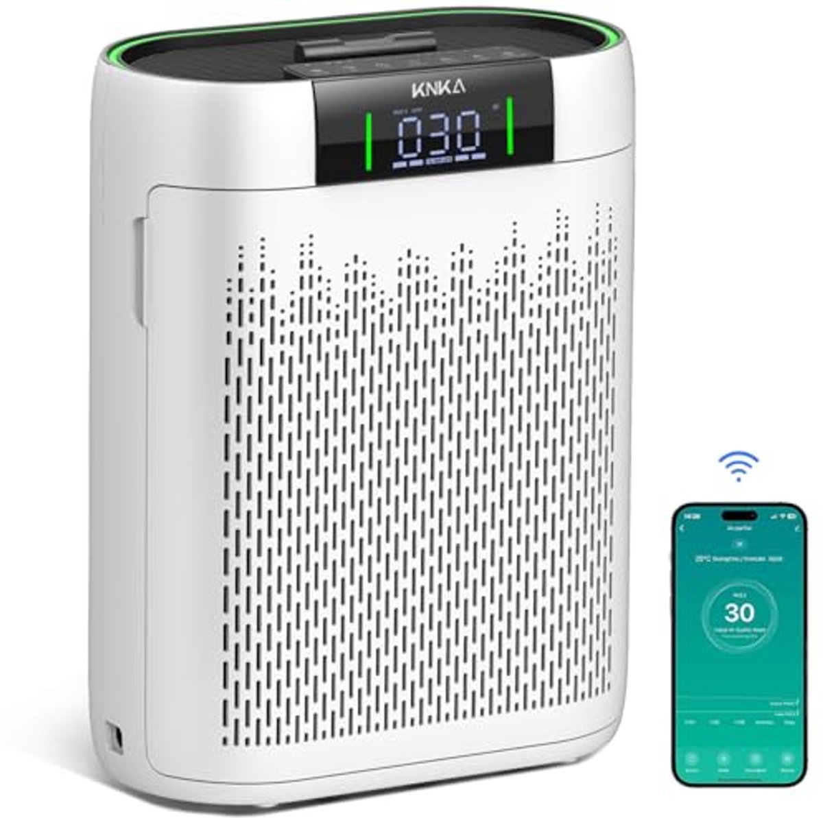 Luchtreiniger voor Grote Ruimtes tot 1450 ft² - HEPA Filtratie, Luchtkwaliteitsmonitor en Slimme Wifi Bediening (6153911352325)