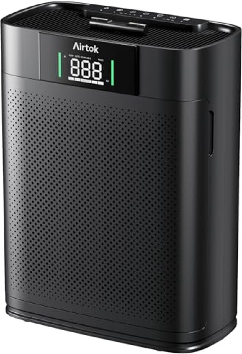 Luchtreiniger voor grote ruimtes tot 300 m² met HEPA-filter en luchtkwaliteitsmonitor (6154022727705)