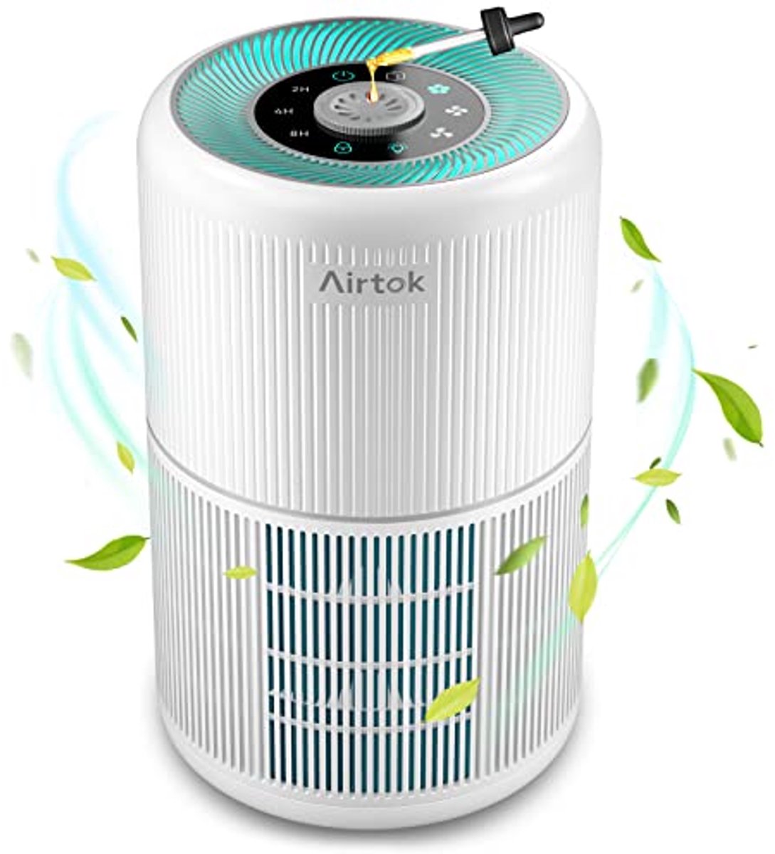 Luchtreiniger voor slaapkamer met aromatherapiespons en 4-traps luchtfilter (6153909894820)